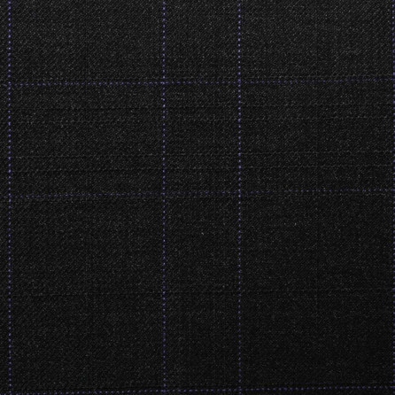 D549/2 Vercelli CV - Vải Suit 95% Wool - Xanh Dương Caro Đen